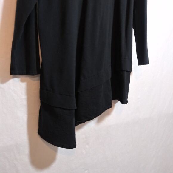 Habitat Black Asymmetrical Women's Long Sleeve Top Size Small - Picture 10 of 10